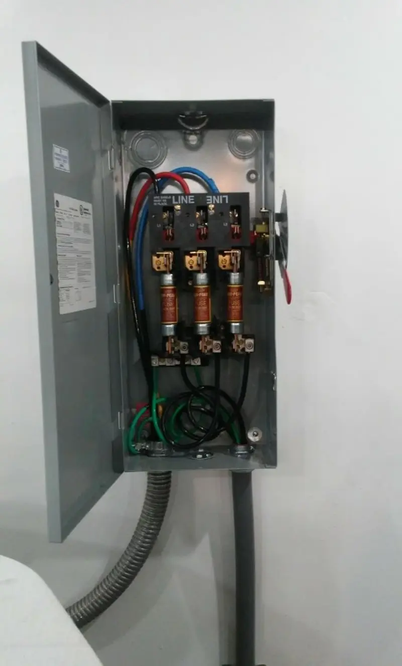 Three-phase disconnect switch installed for Electrical Wiring & Rewiring in Rockford