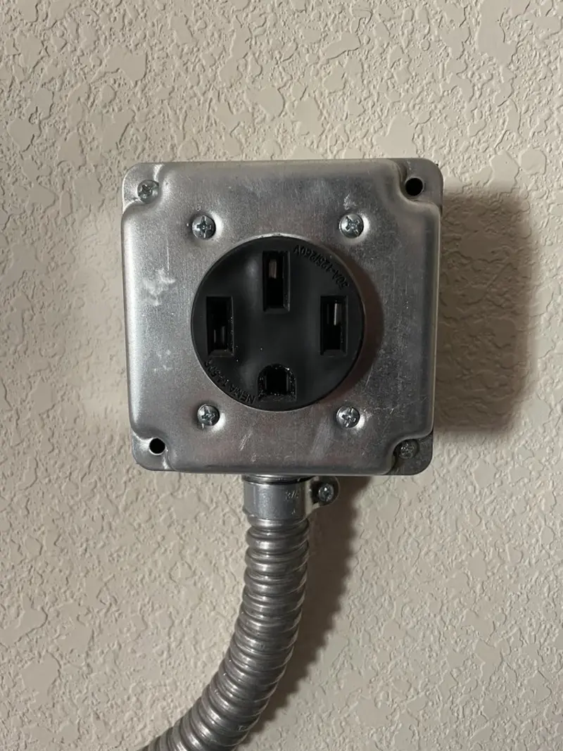 NEMA 14-50 outlet installed for Smart Home Electrical in Rockford